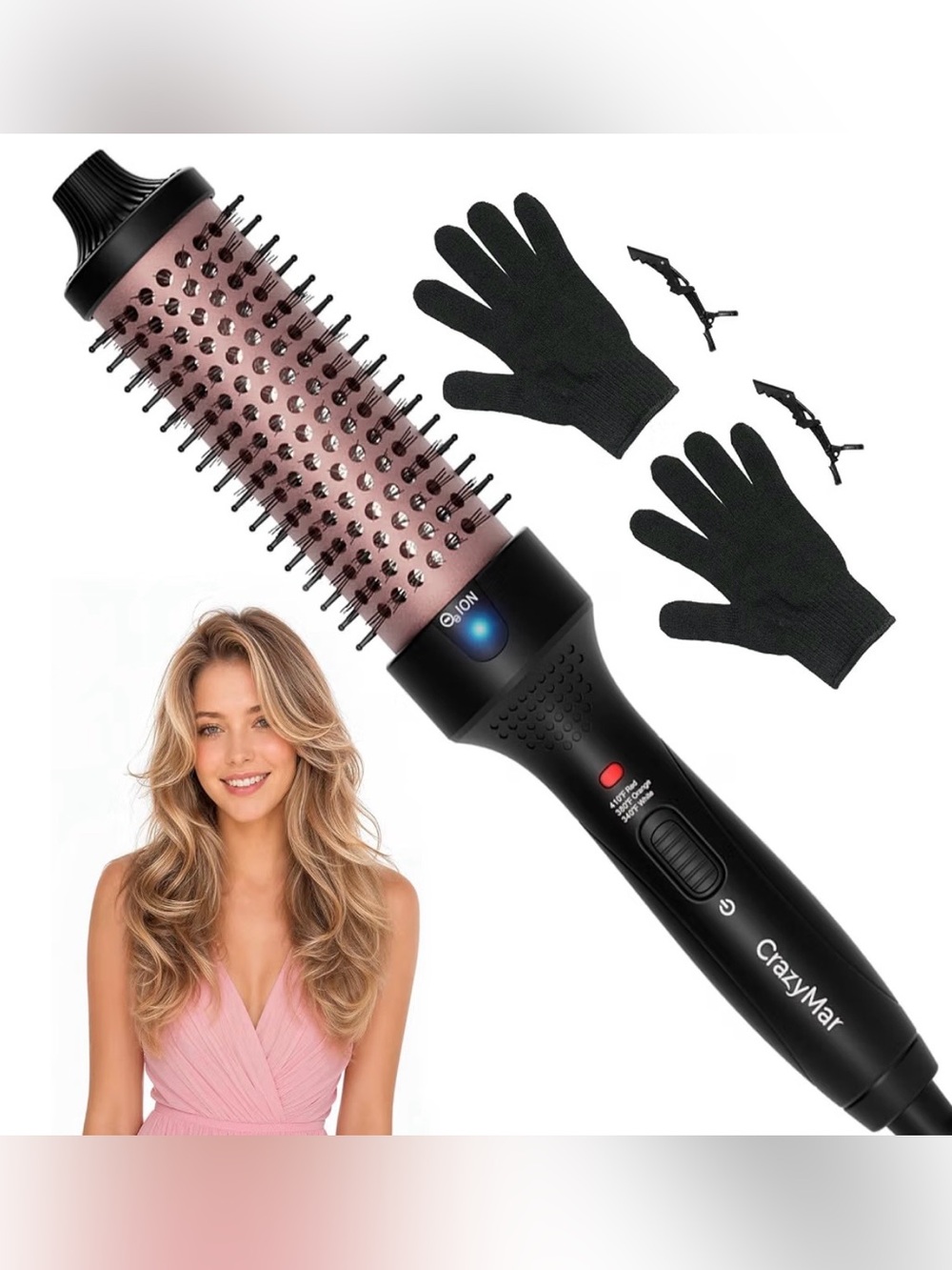 Ionic Thermal Brush, 1.5 Inch Heated Round Brush for Salon Result